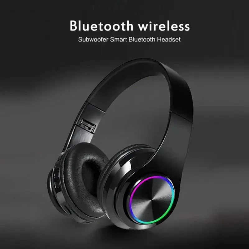 Wireless Bluetooth Headset Colorful Luminous Card-Inserting Game Music Sports Support Mobile Phone Computer