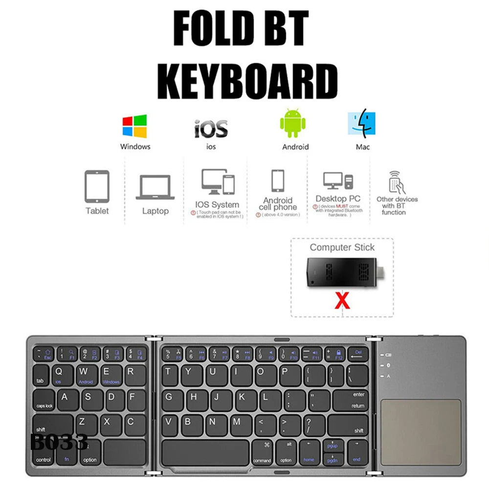 Wireless Bluetooth Mini Keyboard