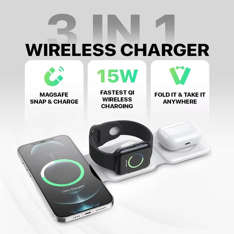 3-in-1 Foldable Magnetic Wireless Chargers